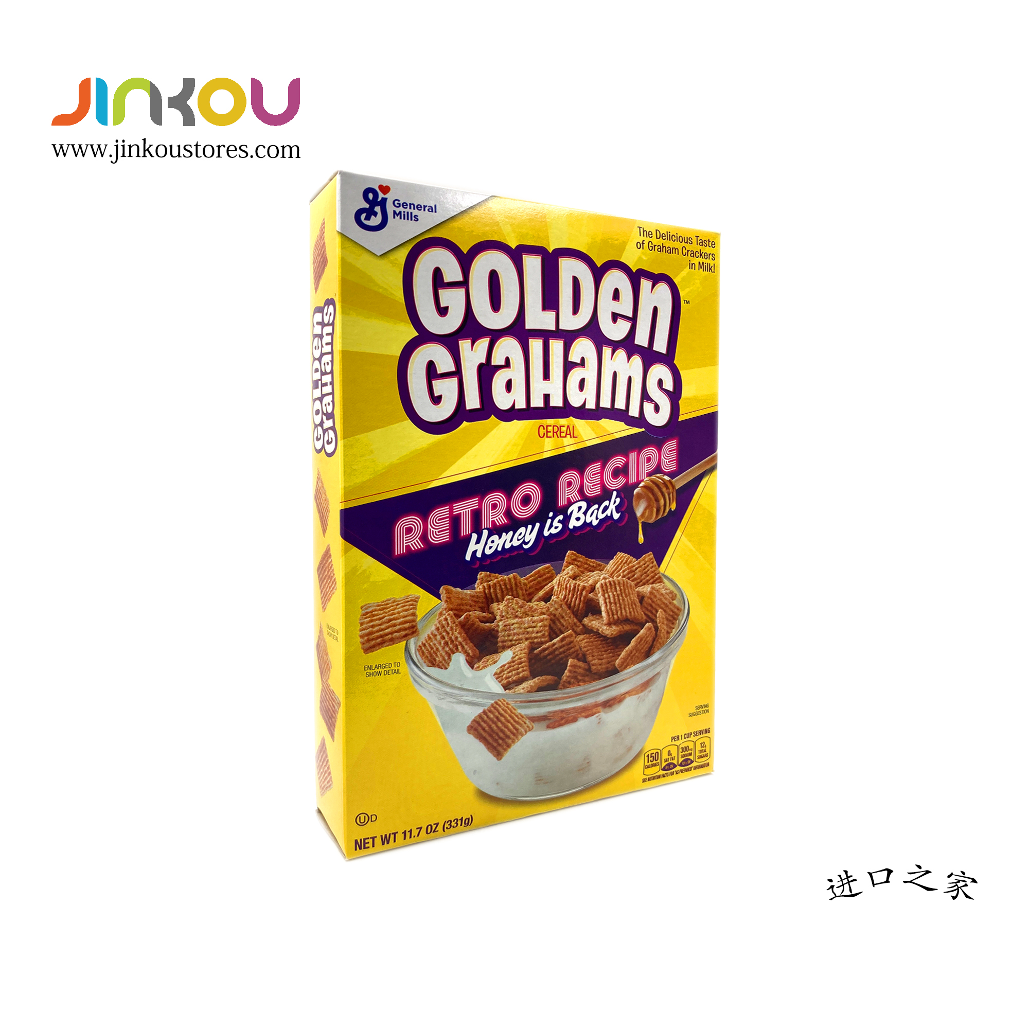 General Mills Golden Grahams Cereal 11.7 OZ (331g) 将军牌金色饼干烘烤脆麦片