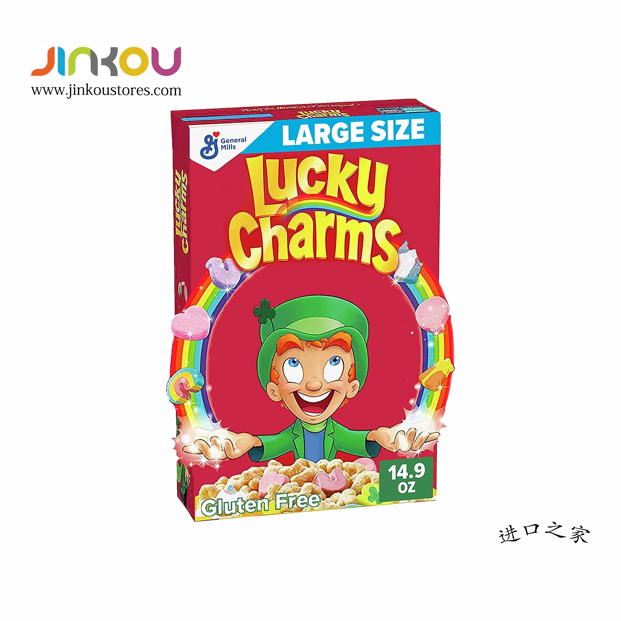 General Mills Lucky Charms Cereal 14.9 OZ (422g) 将军牌全谷物棉花糖燕麦圈